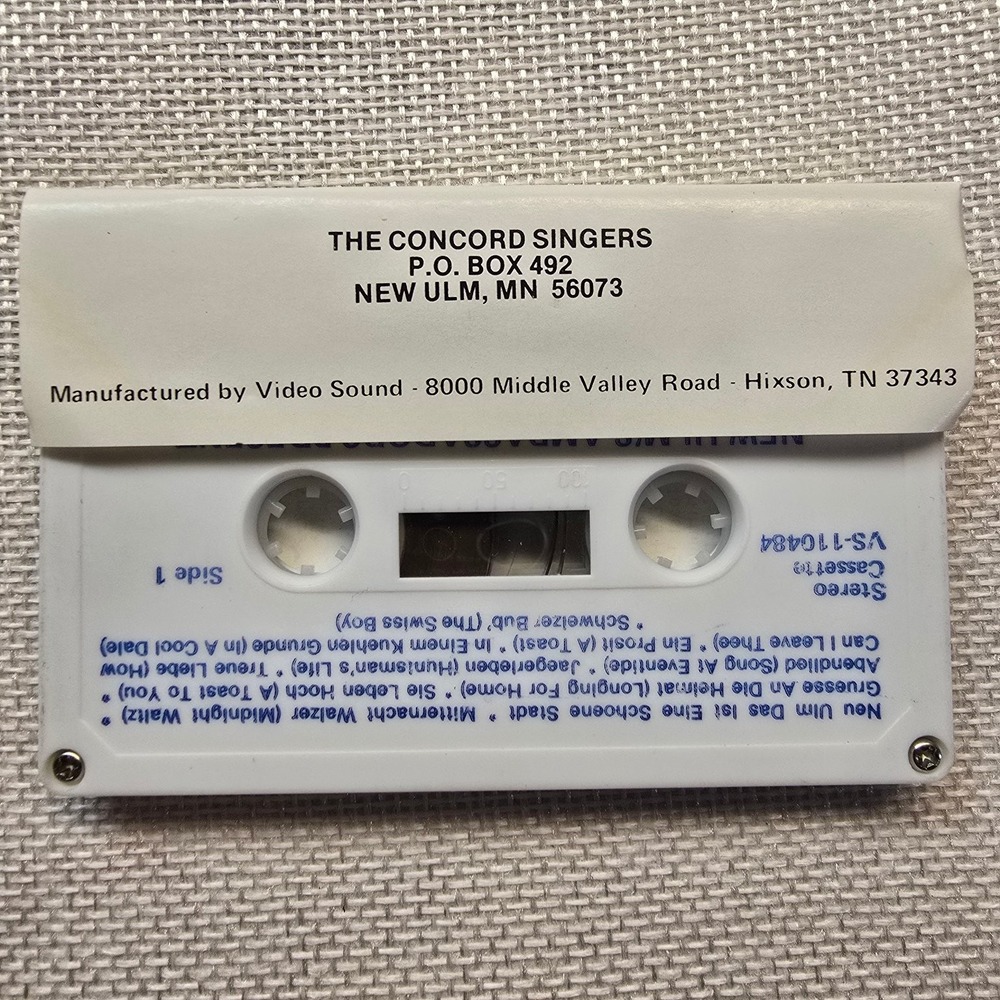 The Concord Singers - The Spirit of Neu Ulm through Song (Minnesota) Cassette - Picture 3 of 5